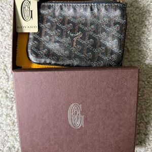Goyard Mini Senat Zip Pouch Coated Canvas
